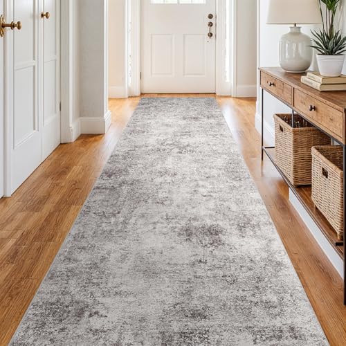 3x14 Washable Runner Rug: Long Modern Abstract Carpet - Image 4