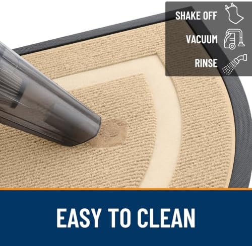 OLANLY Half Circle Front Door Mat Outside 35x23 All-Season Rubber Doormat - Image 6