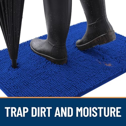 OLANLY Dog Door Mat for Muddy Paws 70x46, Super Absorbent Chenille Mud Mat - Image 2