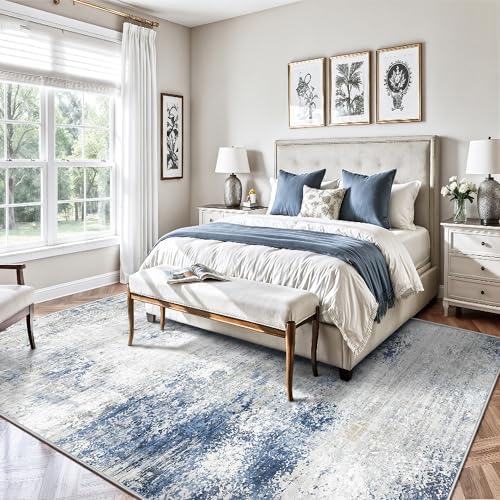 6x9 Area Rugs, Abstract Modern Ultra Soft Washable Rug, Non Slip Carpet - Image 3
