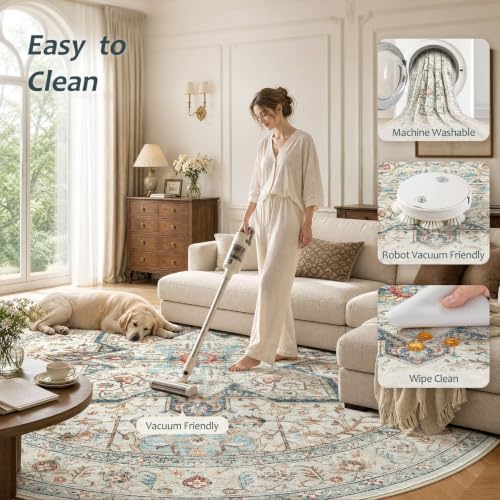 Tortania 8' Round Area Rug Living Room Rugs - Image 2