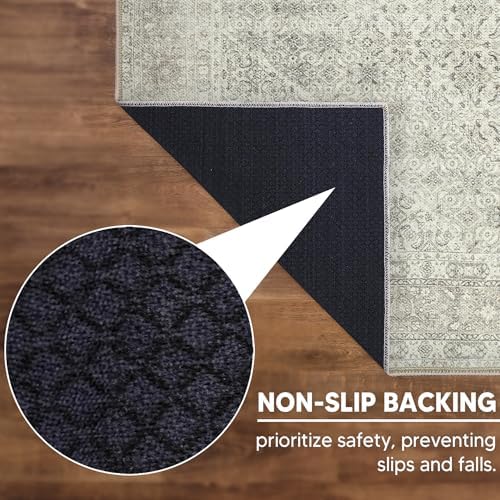 Keen Home Design Vintage Washable Runner Rug, Non-Slip Low Pile - Image 5