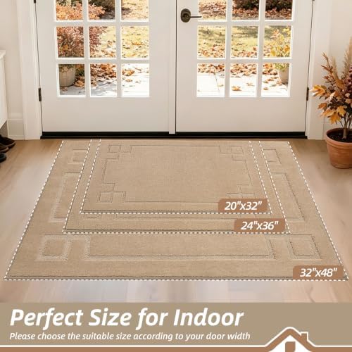 BEQHAUSE Door Mat 32" x 48", Non-Slip Door Mats Indoor Washable - Image 2