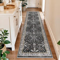 2x10 Hallway Runner Rug Non Slip Washable – Boho Floral Long Floor Carpet Runner by BYYVOORugsforYourHome