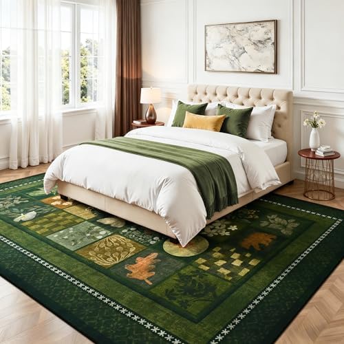 Tepook 8x10 Dark Green Area Rugs - Image 3