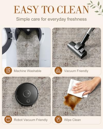 OLANLY 8x10 Washable Area Rug, Soft Non Slip Carpet - Image 6