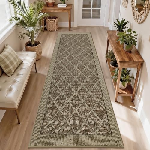COSY HOMEER Hallway Runner Rugs Door Mat 2x8 Ft Dirt Trapper by COSYHOMEER