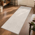 SHACOS Soft Cozy Fluffy Arch Pattern High Low Pile Runner Rugs 2'x6' Non Slip by SHACOS