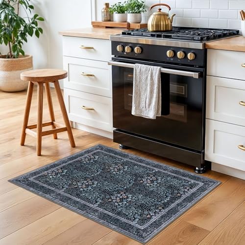 SIILOOM 2x3 Small Washable Area Rug Entryway Door Mat Indoor Kitchen Runner - Image 4