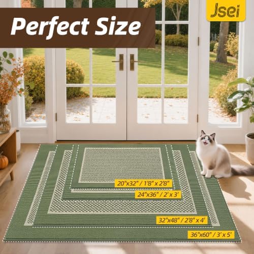 JSEI Dirt Trapper Door Mat 20"x32", Non-Slip Doormat - Image 2