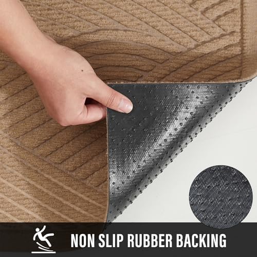 HIYARD Sturdy Front Door Mat, Absorbent Muddy Dirt Resist Welcome Door Mats - Image 3