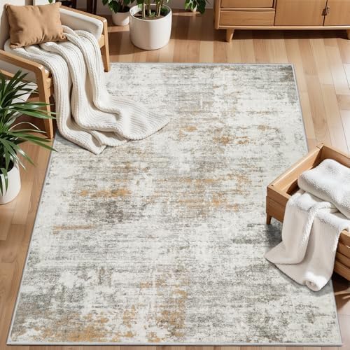 Tangsoo Abstract 3x5 Washable Area Rug, Modern Non Slip Indoor Accent Rugs by Tangsoo
