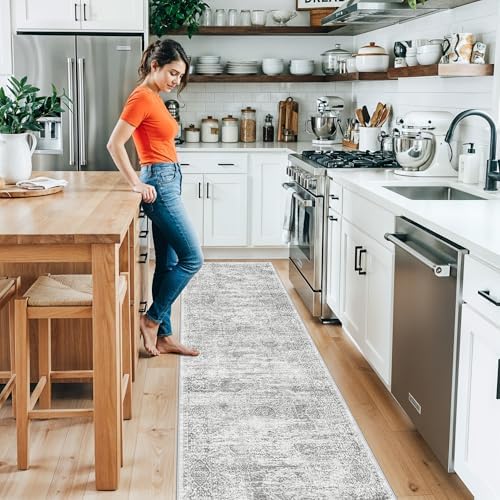 2x10 Runner Rug Non-Slip Washable Kitchen, Vintage Boho Carpet - Image 3