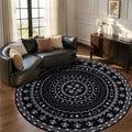 SERISSA 5ft Washable Non-Slip Boho Round Area Rug by SERISSAHomeDecorCollection