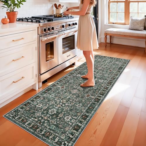 2x6 Hallway Washable Runner Rug: 6ft Kitchen Rugs - Image 4
