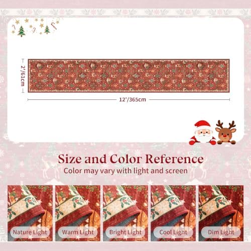 Christmas 2x12 Runner Rugs for Hallway - Image 2