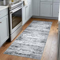 Lansny Modern Abstract Washable 2x5 Runner Rug Non Slip Kitchen Rugs by lansny
