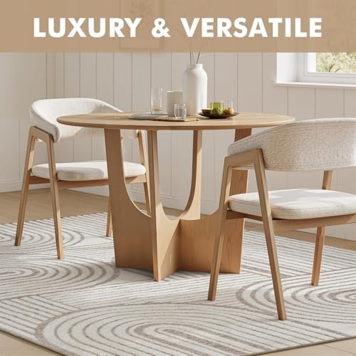 Beige Neutral 5x7 Area Rugs Textured Tufted Rugs - Image 5