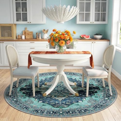 RELEANY Washable Area Rug, Round 6ft - Image 2