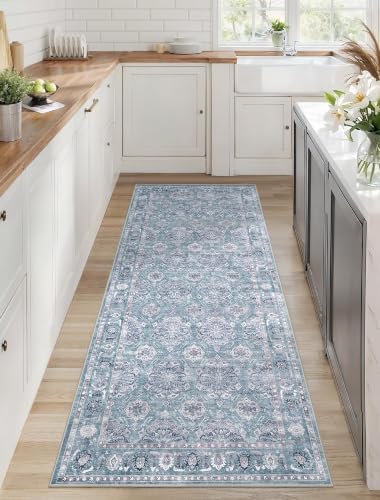 SERISSA 2x5 Washable Non Slip Floral Boho Runner Rug - Image 5