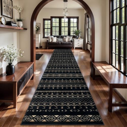 SERISSA 2x12 Washable Non-Slip Boho Runner Rug by SERISSAHomeDecorCollection