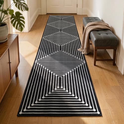 YIHOUSE Geometric Washable 2x10 Runner Rug by YIHOUSE