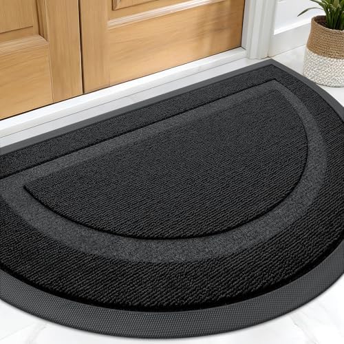 OLANLY Half Circle Front Door Mat Outside 71x23 All-Season Rubber Doormat by OLANLY
