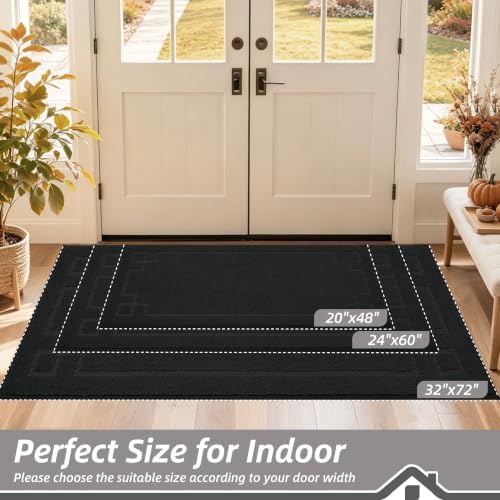 BEQHAUSE Door Mat 20" x 48", Non-Slip Door Mats Indoor Washable - Image 2