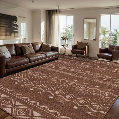 SERISSA 8x10 Washable Non-Slip Boho Area Rug by SERISSAHomeDecorCollection