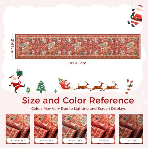 Christmas Rug Runner Rug 2x10 Washable Rugs - Image 2