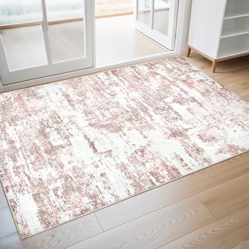 3x5 Runner Rug, Abstract Washable Hallway Rugs by JessibouAreaRug