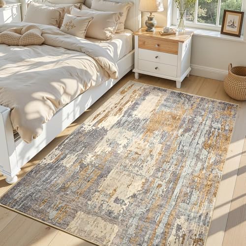 Toneed 4x6 Washable Non Slip Abstract Area Rugs - Image 2
