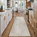 PureCozy Taupe Runner Rug 2x4 Vintage Floral by PureCozy