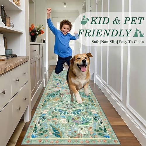 nesrt 2.6'x 8' Bird Runners for Hallway Kitchen Rug Non Slip, Long Washable - Image 3