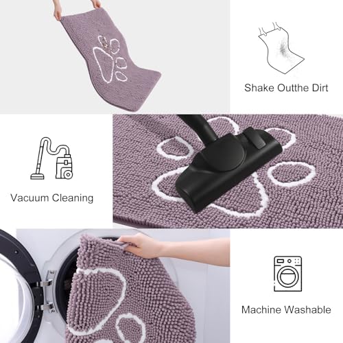 Smiry Dog Door Mat for Muddy Paws, Absorbent Non Slip Dirt Trapper - Image 6