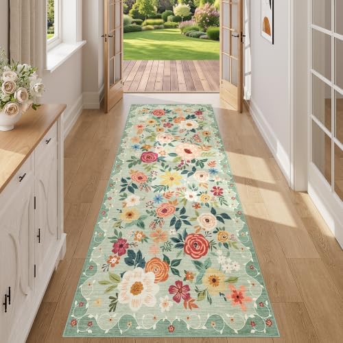 DUKINO 3x7 Kitchen Runner Rug, Washable Rug by DUKINO