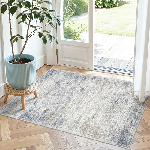 2x3 Rug Non Slip, Small Washable Entryway Rug by Restydon