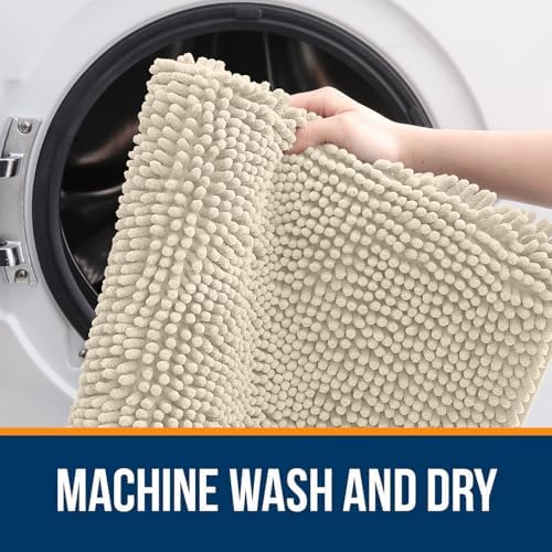 OLANLY Toilet Rugs U-Shaped 24x20, Soft Absorbent Chenille Contour Rugs - Image 5