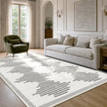 5x7 Area Rugs Washable Rug Carpet by LatteFog
