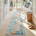 2x7 Blue Rug Runners for Hallways Kitchen Runner Rug Non Slip Washable Black by OmpaaHomeDecor