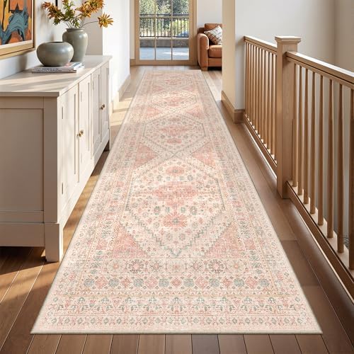 2.5x10 Kitchen Runner Rug Non Slip Vintage Washable Rugs - Image 3