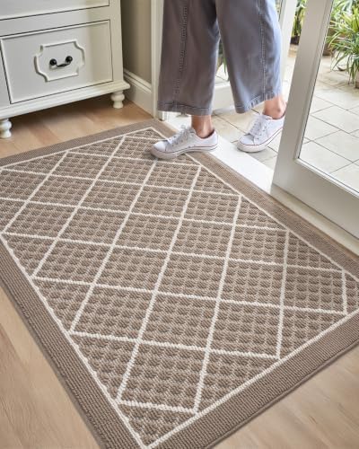 DEXI Front Door Mat Indoor Entryway 36x60 Inside Entrance Doormat Beige - Image 2
