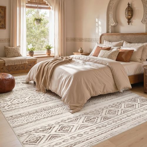 cotiled 6x9 Area Rugs for Living Room: Boho Washable Rug for Dining Room - Image 6