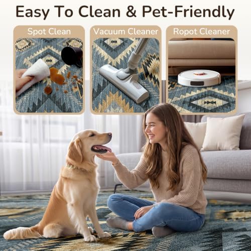 BESTSWEETIE 9'x12' Washable Area Rug - Image 6