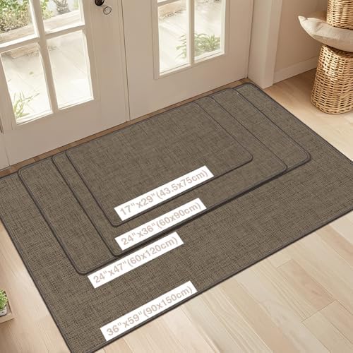LEKEEPGO Ultra Thin Indoor Door Mat 17"x29", Large Non Slip Doormats - Image 2
