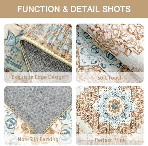 Kitchen Rugs Sets of 3 100% Non Slip Washable Kitchen Mats - Image 4