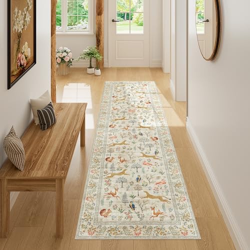 DUKINO 2x7 Runner Rug for Hallway, Washable Kitchen Rugs Non Slip by DUKINO