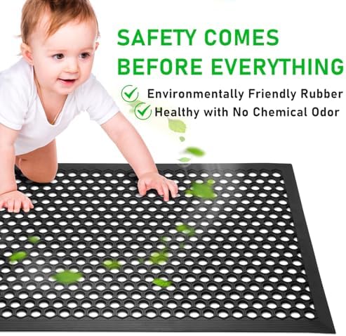BEHERO Rubber Outdoor Mat 36" x 24" Anti Fatigue Waterproof Non-Slip - Image 4