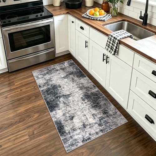 IOHOUZE Abstract Runner Rug 2x4 Ft Entryway Rugs Washable Door Mat Indoor - Image 2