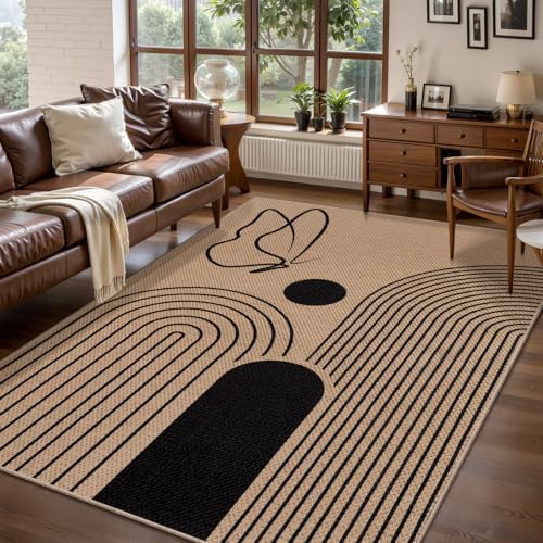 Tangsoo Easy Jute 4x6 Outdoor Rugs, Washable Non-Slip Indoor Living Room Rug by Tangsoo